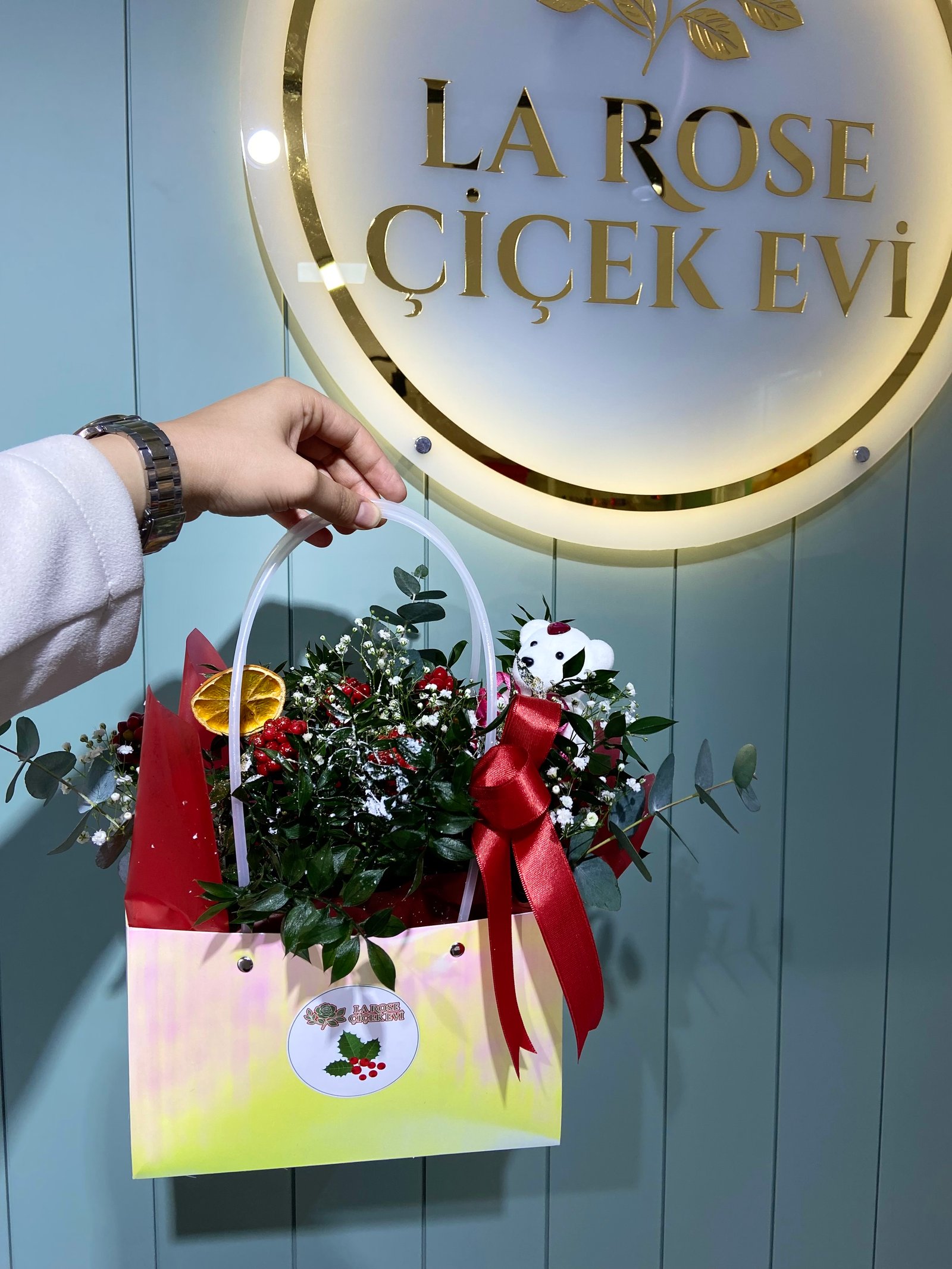 Kokina çanta buketi